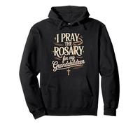 Abuela Católica Rezar Rosario Nietos Praying Grandmother Sudadera con Capucha