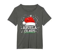 Abuela Claus Pijama Familia Divertido Regalo Navidad Abuelas Camiseta, Mujer Tallas Grandes, Asfalto, 2XL Grande