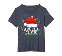 Abuela Claus Pijama Familia Divertido Regalo Navidad Abuelas Camiseta, Mujer Tallas Grandes, Azul Jaspeado, 2XL Grande