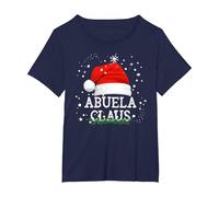 Abuela Claus Pijama Familia Divertido Regalo Navidad Abuelas Camiseta, Mujer Tallas Grandes, Azul Marino, 2XL Grande