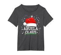Abuela Claus Pijama Familia Divertido Regalo Navidad Abuelas Camiseta, Mujer Tallas Grandes, Jaspeado Oscuro, 2XL Grande