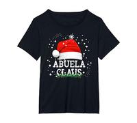 Abuela Claus Pijama Familia Divertido Regalo Navidad Abuelas Camiseta, Mujer Tallas Grandes, Negro, 2XL Grande