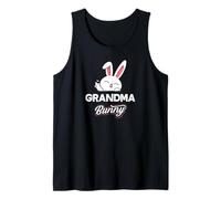 Abuela Conejito Huevo Caza Familia Pascua Camiseta sin Mangas
