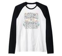 Abuela Cristiana Reino Trabajo Abuela Retro Día de la Madre Camiseta Manga Raglan
