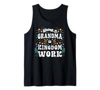Abuela Cristiana Reino Trabajo Abuela Retro Día de la Madre Camiseta sin Mangas
