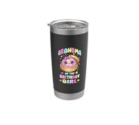 Abuela De Cumpleaños Niña Kawaii Dumpling Feliz Cumpleaños Vaso térmico de acero inoxidable de doble pared