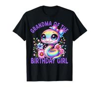 Abuela de cumpleaños niña Serpiente Fiesta Arco Iris Familia a Juego Camiseta