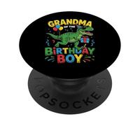 Abuela De La Fiesta De Cumpleaños Traje De Dinosaurio Escuadrón Mimi PopSockets PopGrip Adhesivo