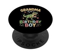 Abuela De La Fiesta De Cumpleaños Traje Dinosaurio Retro Mimi PopSockets PopGrip Adhesivo