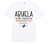 Abuela De Nuevo 2027 Anuncio Embarazo Abuela por Segunda Vez Comfort Colors Adult Heavyweight T-Shirt