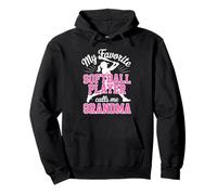 Abuela de Softball Mi Nieta Favorita de Softball Hot Pink Sudadera con Capucha