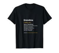 Abuela definición Divertida con Texto en alemán para Cualquier ocasión Camiseta gráfica económica, Hombre, Negro, XL