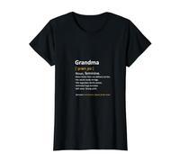 Abuela definición Divertida con Texto en alemán para Cualquier ocasión Camiseta gráfica económica, Mujer, Negro, XL