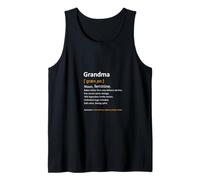 Abuela definición Divertida con Texto en alemán para Cualquier ocasión Camiseta sin Mangas
