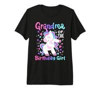 Abuela del Cumpleaños Niña Flossing Unicornio Familia Mujeres Camiseta Premium