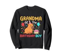 Abuela Del Cumpleaños Niño Lindo Capybara Niños Cumpleaños Familia Sudadera