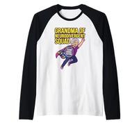 Abuela del Equipo del Escuadrón Neurodivergente Concienciación del Autismo TDAH Camiseta Manga Raglan