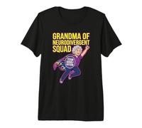 Abuela del Equipo del Escuadrón Neurodivergente Concienciación del Autismo TDAH Camiseta Premium