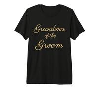Abuela del Novio, Boda y Novia, Fuente de Escritura Bronceado Camiseta Premium