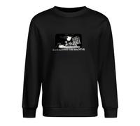 Abuela Korn Doll - Sudadera de manga larga con cuello redondo para hombre, 100 % algodón, color negro, Negro, L