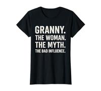 Abuela La Mujer El Mito La Mala Influencia Divertido Retro Camiseta