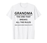 Abuela La Persona Que Rompe Todas Las Reglas Familia Camiseta