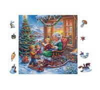 Abuela Leyendo al Niño Puzzle 100 Piezas Cartón Resistente para Parejas Ocio En Casa Relajación Y Concentración Decoración Pared Regalo Ideal 28x28cm