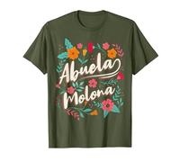 Abuela Molona Regalo Día del Abuelo Camiseta, Hombre, Verde Oliva, XL