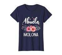 Abuela Molona, Regalo Original para Abuelas Camiseta, Mujer, Azul Marino, S