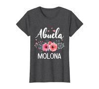 Abuela Molona, Regalo Original para Abuelas Camiseta, Mujer, Jaspeado Oscuro, M