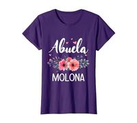 Abuela Molona, Regalo Original para Abuelas Camiseta, Mujer, Morado, XL