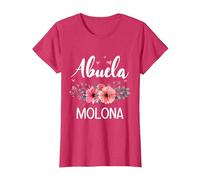 Abuela Molona, Regalo Original para Abuelas Camiseta, Mujer, Rojo Jaspeado, M