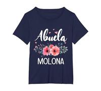 Abuela Molona, Regalo Original para Abuelas Camiseta, Mujer Tallas Grandes, Azul Marino, 1XL Grande