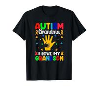 Abuela Orgullosa del Autismo - Conciencia del Autismo I Love My Grandson Camiseta