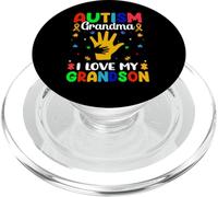 Abuela Orgullosa del Autismo - Conciencia del Autismo I Love My Grandson PopSockets PopGrip para MagSafe