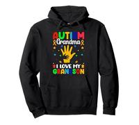 Abuela Orgullosa del Autismo - Conciencia del Autismo I Love My Grandson Sudadera con Capucha