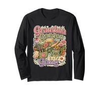 Abuela pandilla del jardín Frase Divertida Retro Manga Larga