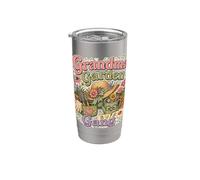 Abuela pandilla del jardín frase divertida retro Vaso térmico de acero inoxidable de doble pared