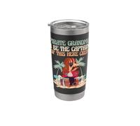 Abuela pirata de Halloween, seré el capitán de esta tripulación Vaso térmico de acero inoxidable de doble pared