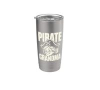 Abuela Pirata Feria Renacentista Abuela Humor Vaso térmico de acero inoxidable de doble pared