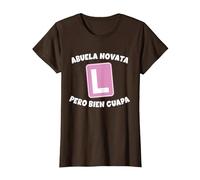 Abuela Principiante, Pero Muy Bonita. En la práctica Camiseta, Mujer, Marrón, M