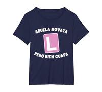 Abuela Principiante, Pero Muy Bonita. En la práctica Camiseta, Mujer Tallas Grandes, Azul Marino, 3XL Grande