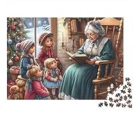 Abuela Rompecabezas 1000 Piezas Historia de Navidad Cartón Grueso para Parejas Regalo Cumpleaños para Relajarse Mejor Regalo Oferta 52x38cm/1000pcs