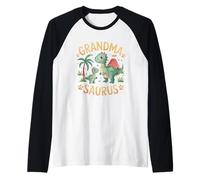 Abuela Saurus Lindo Dino Abuela Día de la Madre Camiseta Manga Raglan
