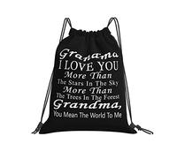Abuela, Te Amo Más Que A Las Estrellas Del Cielo. Significas El Mundo Para Mí. Bendición. Hombres Mujer Cordón Bolsa Impermeable Saco De Gimnasio Práctico Saco De Deporte Para Viaje Playa Escolar