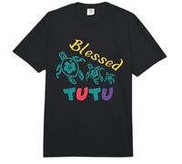 Abuela tutú Hawaiana bendita con Tortugas Marinas de Honu Comfort Colors Adult Heavyweight T-Shirt