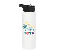 Abuela tutú hawaiana bendita con tortugas marinas de Honu Stainless Steel Insulated Water Bottle