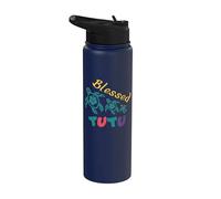 Abuela tutú hawaiana bendita con tortugas marinas de Honu Stainless Steel Insulated Water Bottle