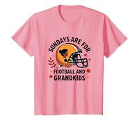 Abuelas de fútbol: Los domingos Son para el fútbol y los Nietos Camiseta, Niños, Rosado, 12 años