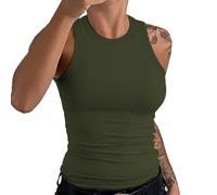 Abuelita Camiseta Racerback Cuello alto Casual Basic Cotton Ribbed Tank Top Regalos para Mejor Chica, GN1., M